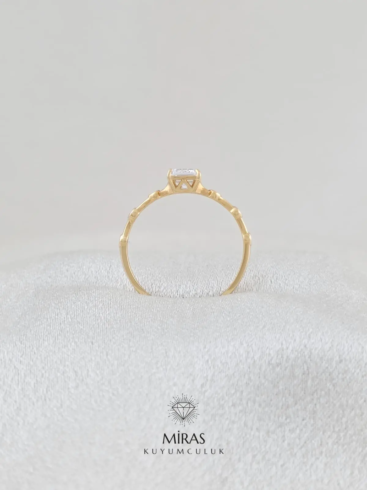 14 Ayar Altın - Baget Tektaş Spor Yüzük - 14YZK206