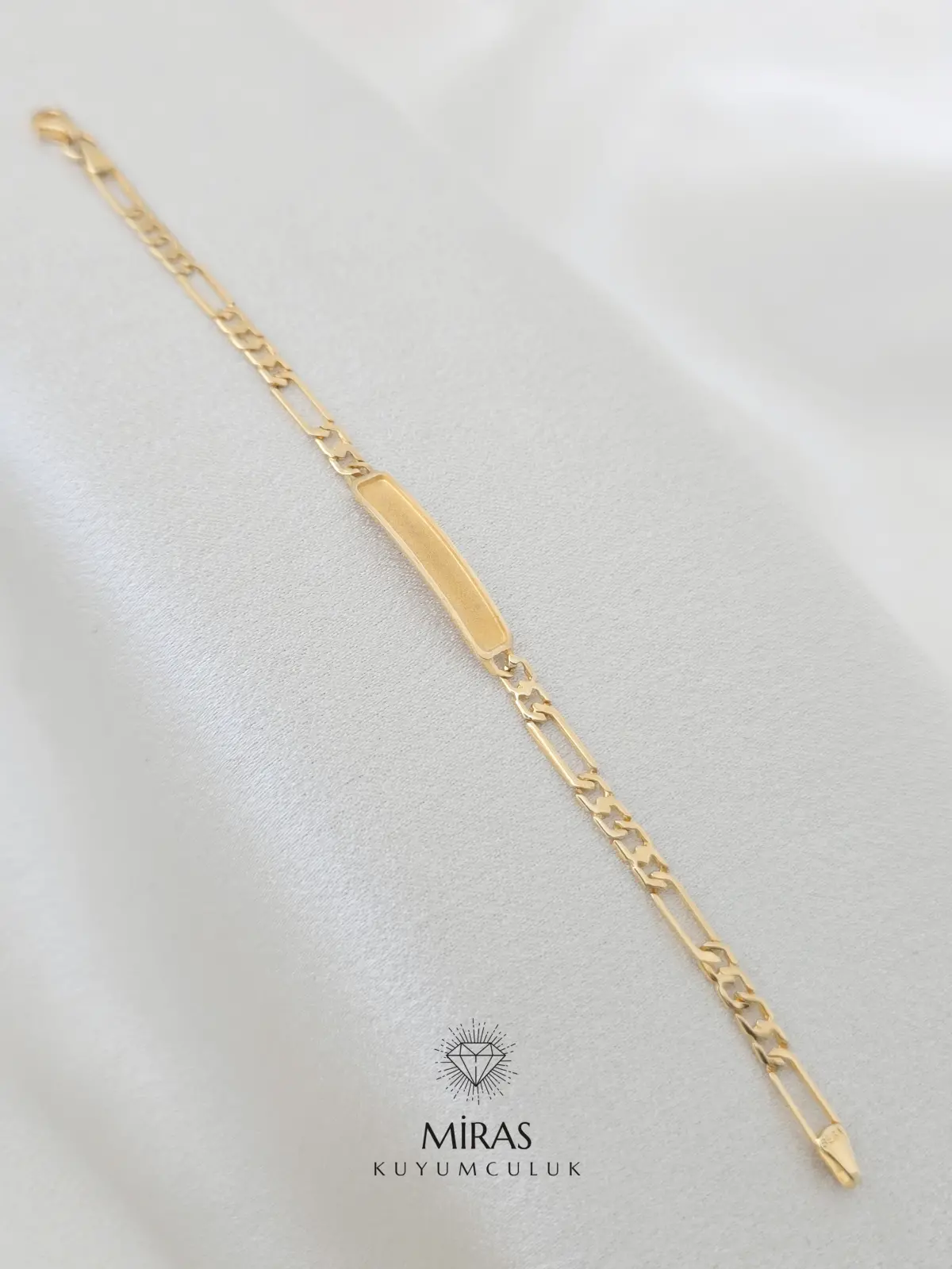 14 Ayar Altın - Figaro Zincir Çocuk Bilekliği - 14KNY70