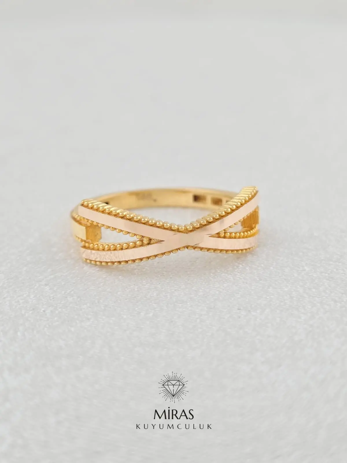 14 Ayar Altın - Taşsız Ajda Yüzük - K14YZK390