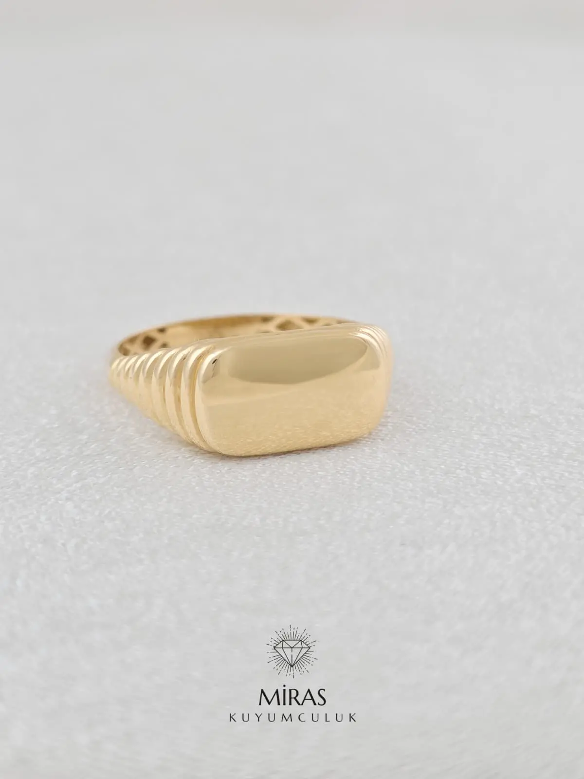 14 Ayar Altın - Taşsız Spor Yüzük - 14YZK926