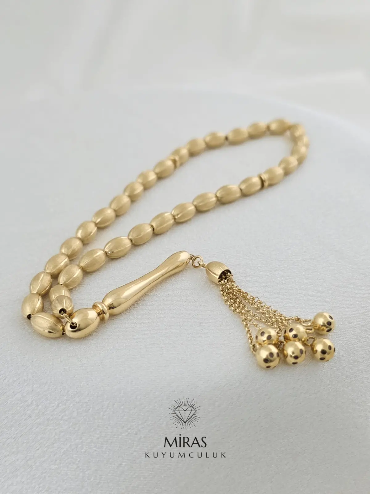 14 Ayar Altın - Klasik Erkek Tesbih - 14TSBH12