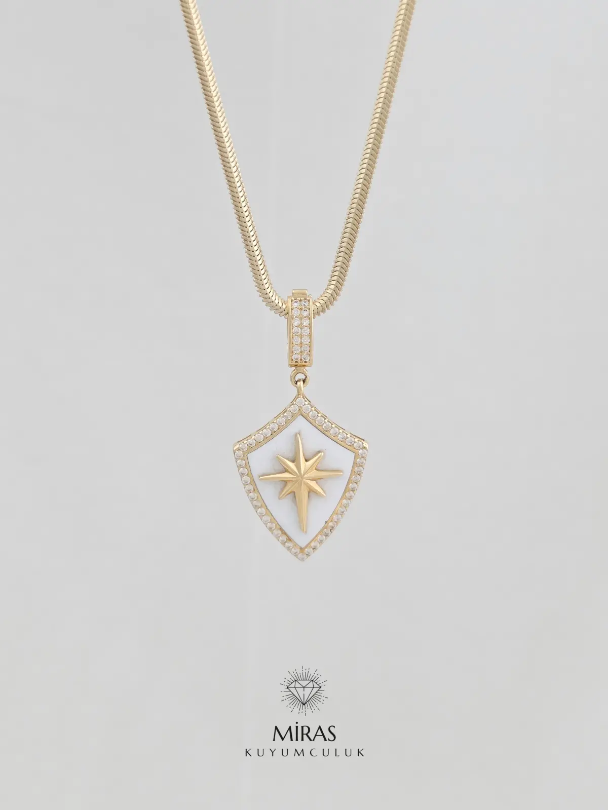 14 Ayar Altın - Kuzey Yıldızı Charm Kolye Ucu -14KU202