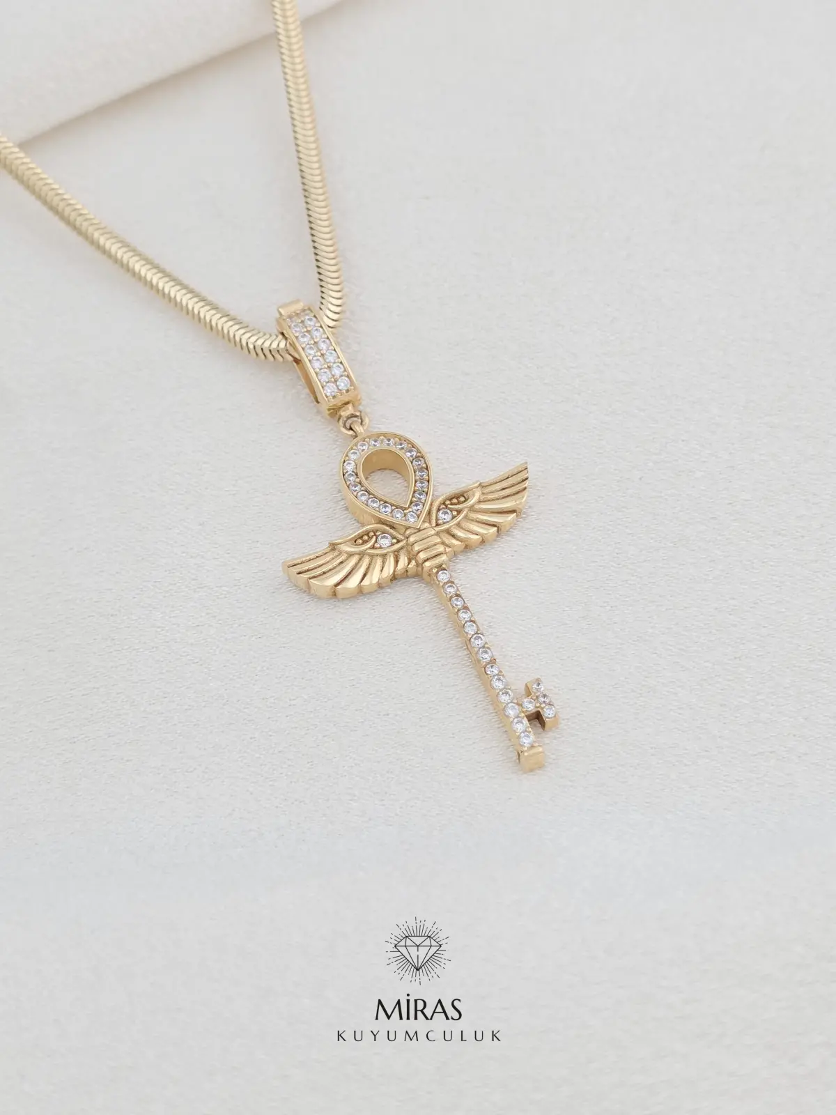 14 Ayar Altın - Anka Charm Kolye Ucu - 14KU247 