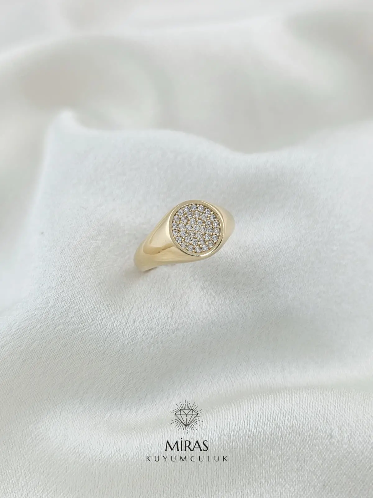 14 Ayar Altın - Taşlı Spor Yüzük 14YZK776