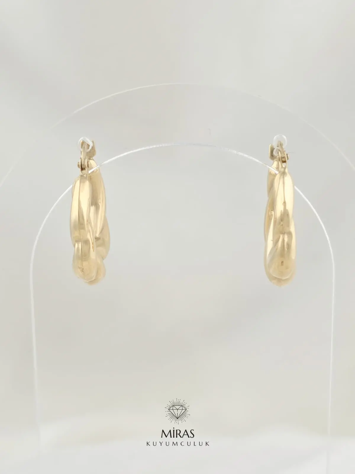 14 Ayar Altın - Fantezi Halka Küpe - K14KP134