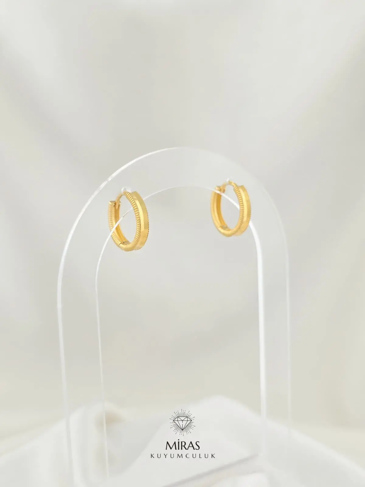 14 Ayar Altın - Klasik Ajda Küpe - K14KP349