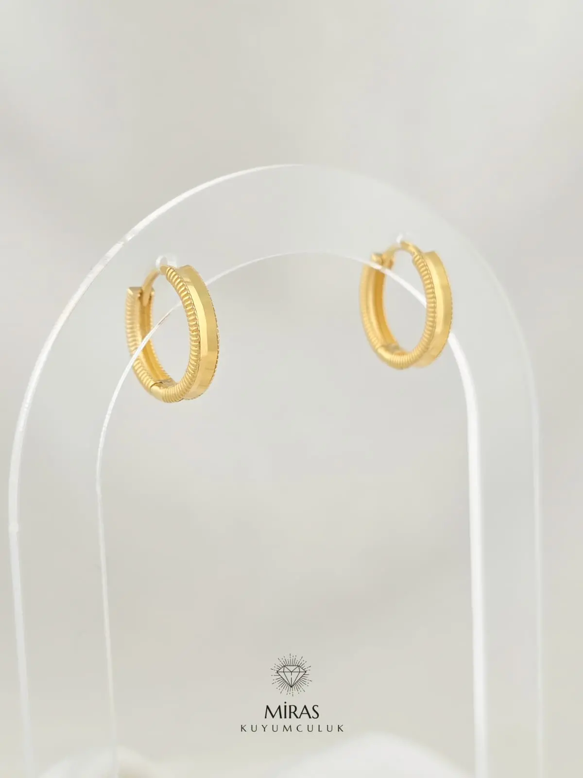 14 Ayar Altın - Klasik Ajda Küpe - K14KP349