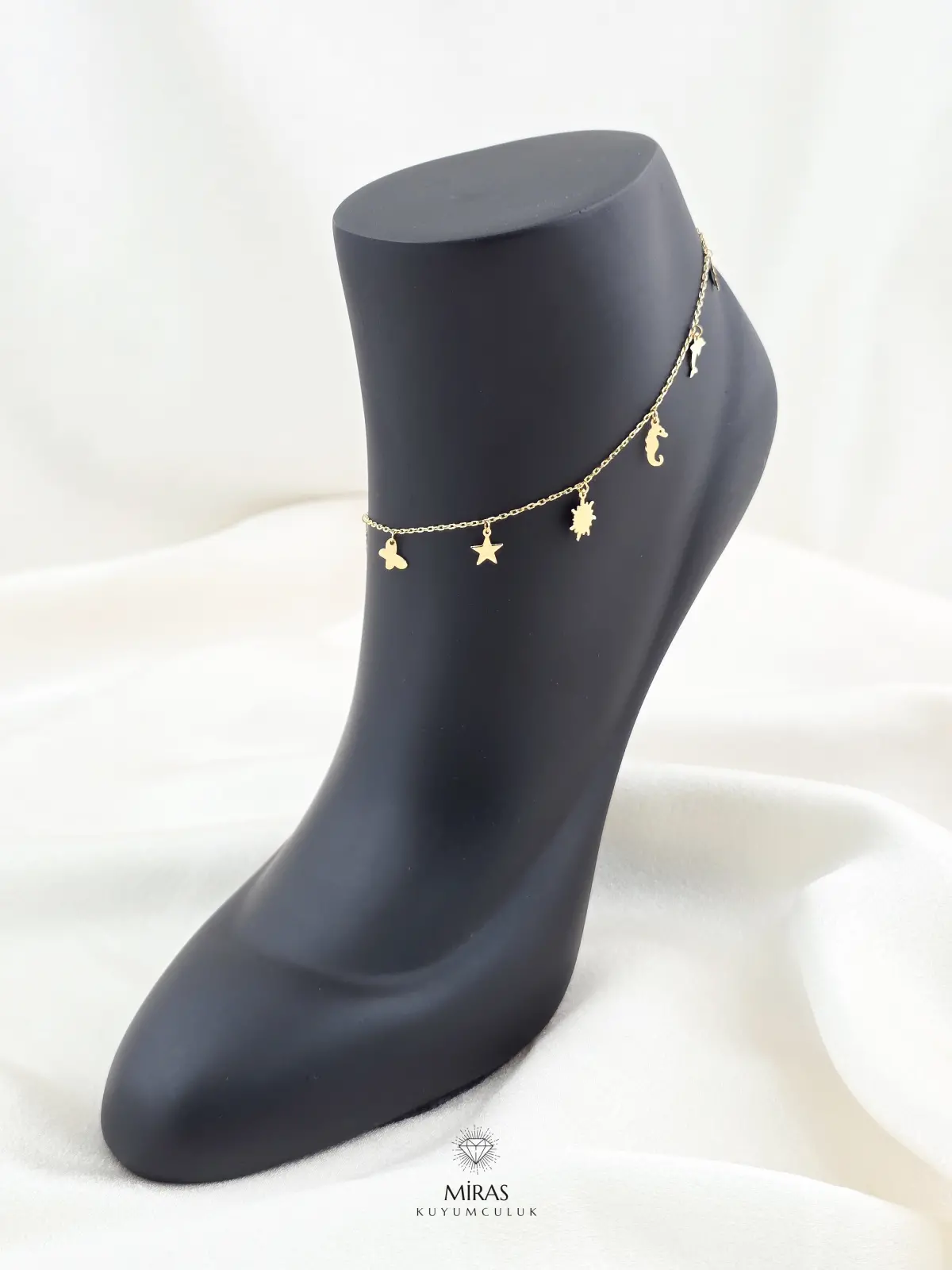 14 Ayar Altın - Taşsız Desenli Halhal - K14HALHAL21