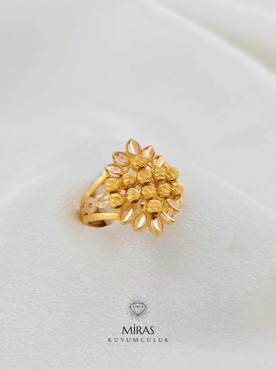 14 Ayar Altın - Dorika Sonsuzluk Detaylı Yüzük -K14YZK299