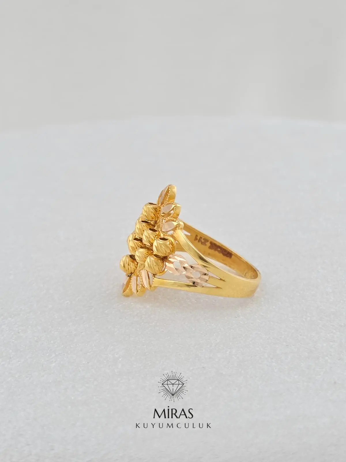 14 Ayar Altın - Dorika Sonsuzluk Detaylı Yüzük -K14YZK299