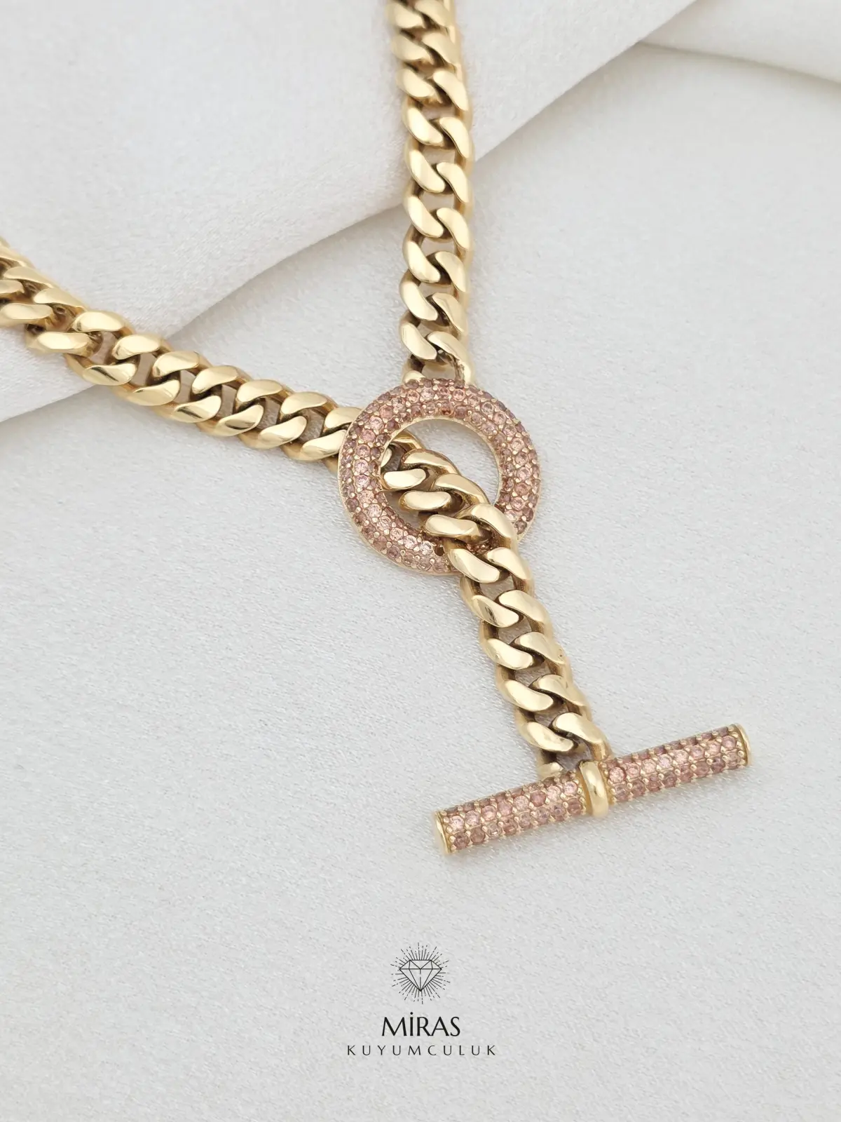 14 Ayar Altın - Taşlı Gurmet Kolye & Bileklik Set