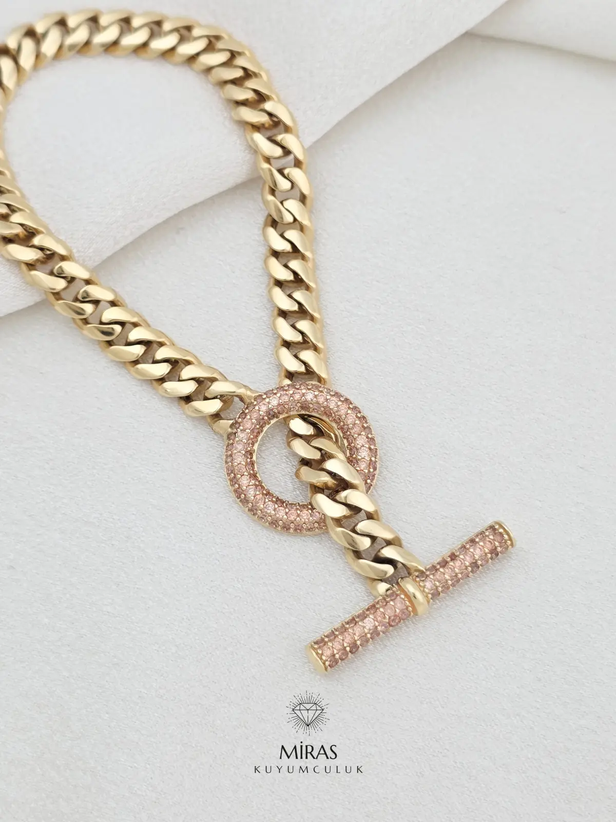 14 Ayar Altın - Taşlı Gurmet Kolye & Bileklik Set