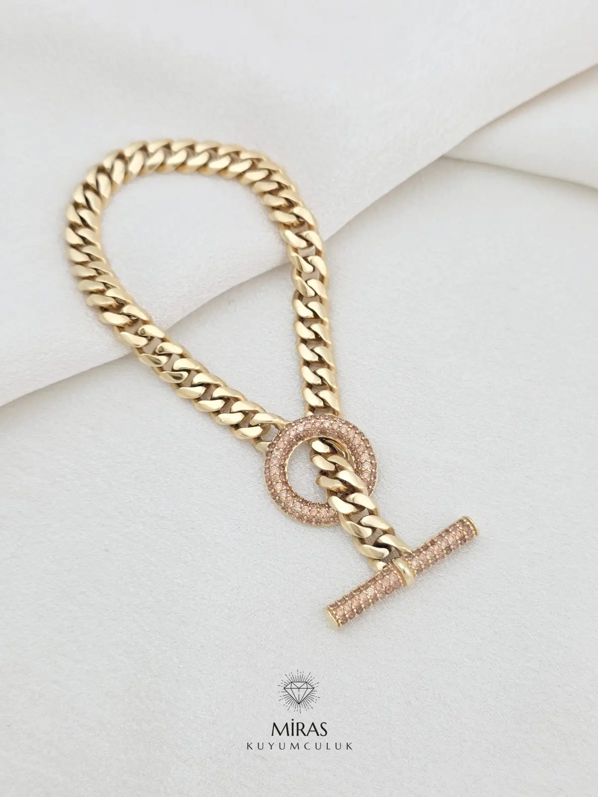 14 Ayar Altın - Taşlı Gurmet Kolye & Bileklik Set