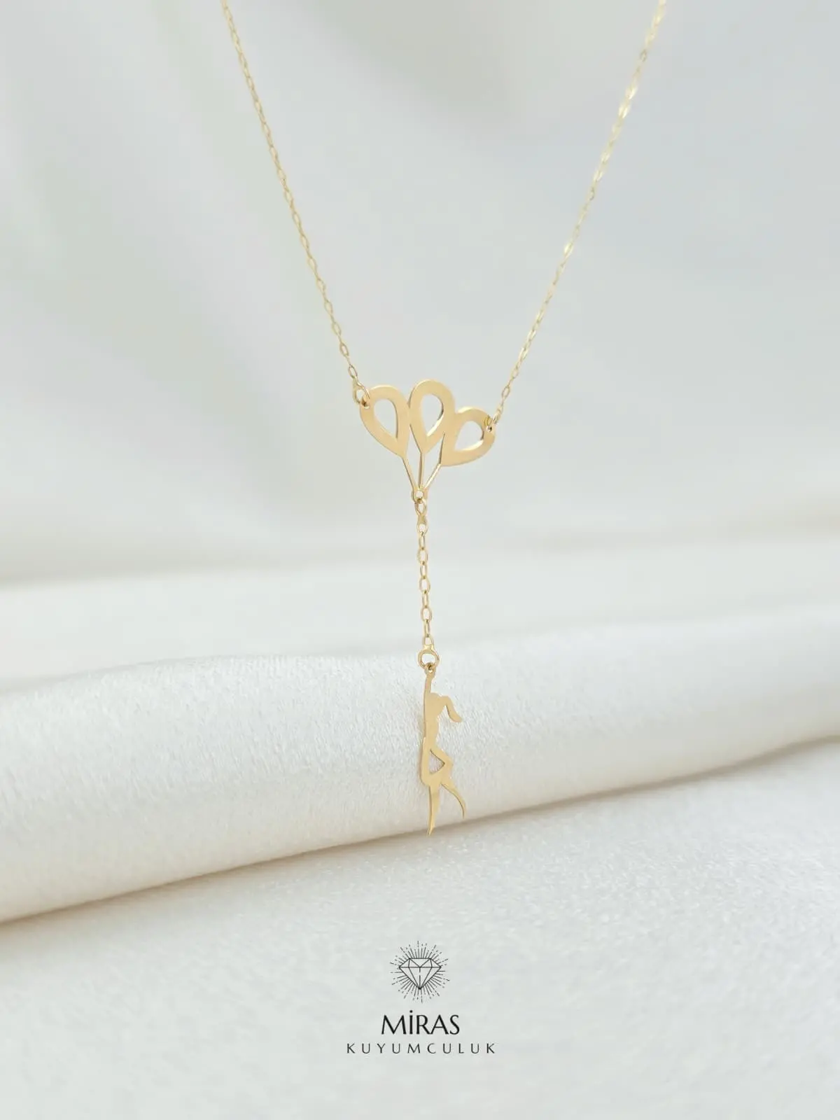 14 Ayar Altın - Balonlu Kız Kolye - 14KLY354