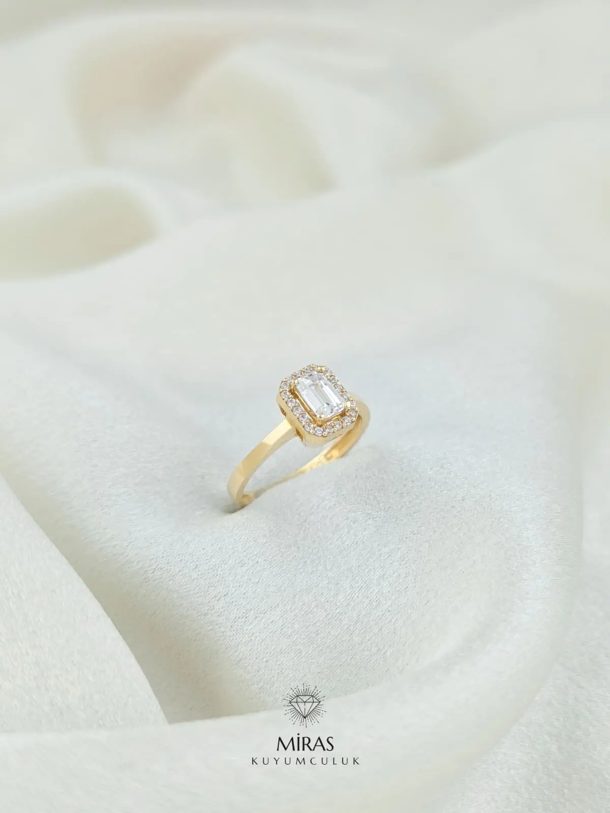 14 Ayar Altın - Baget Yüzük - K14YZK262