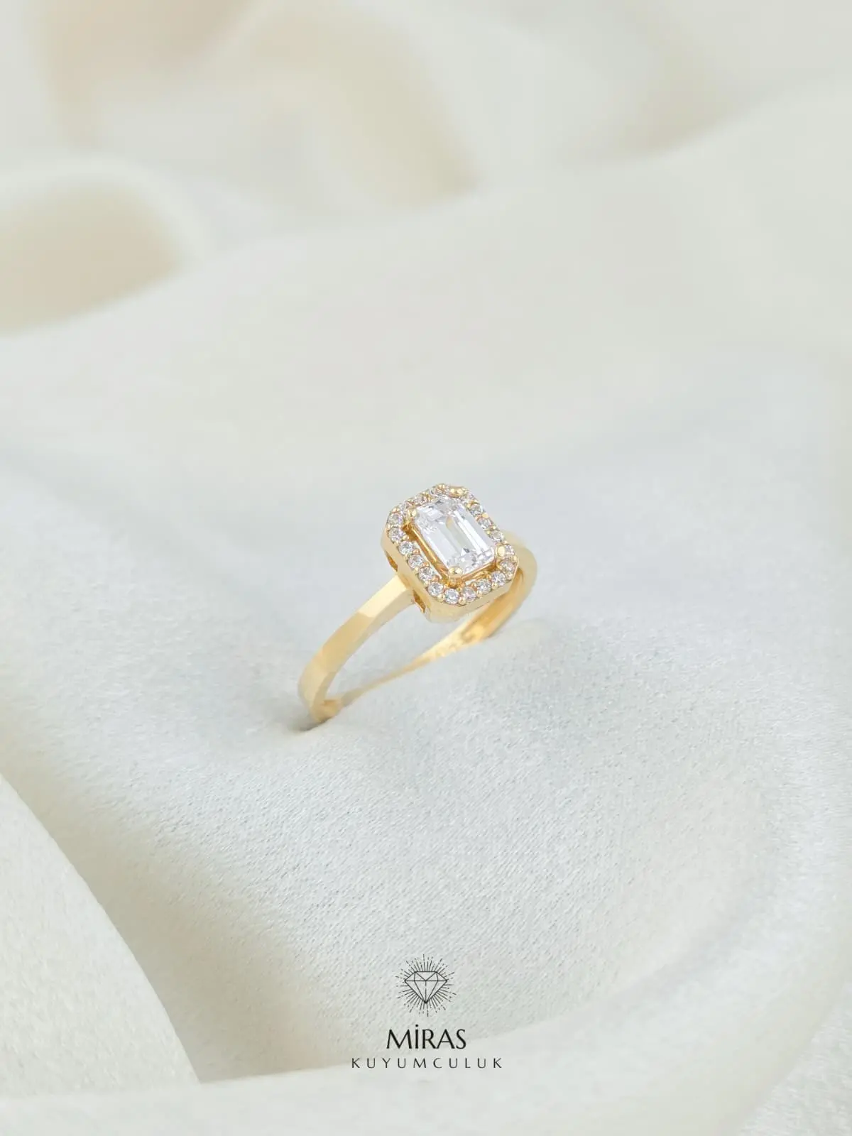 14 Ayar Altın - Baget Yüzük - K14YZK262