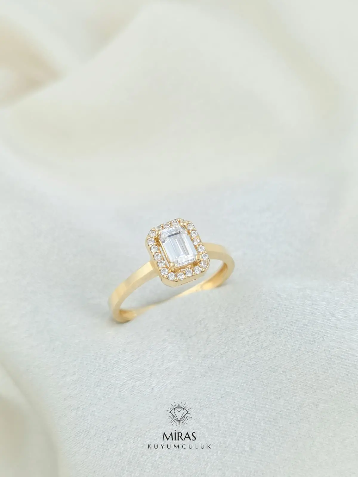 14 Ayar Altın - Baget Yüzük - K14YZK262