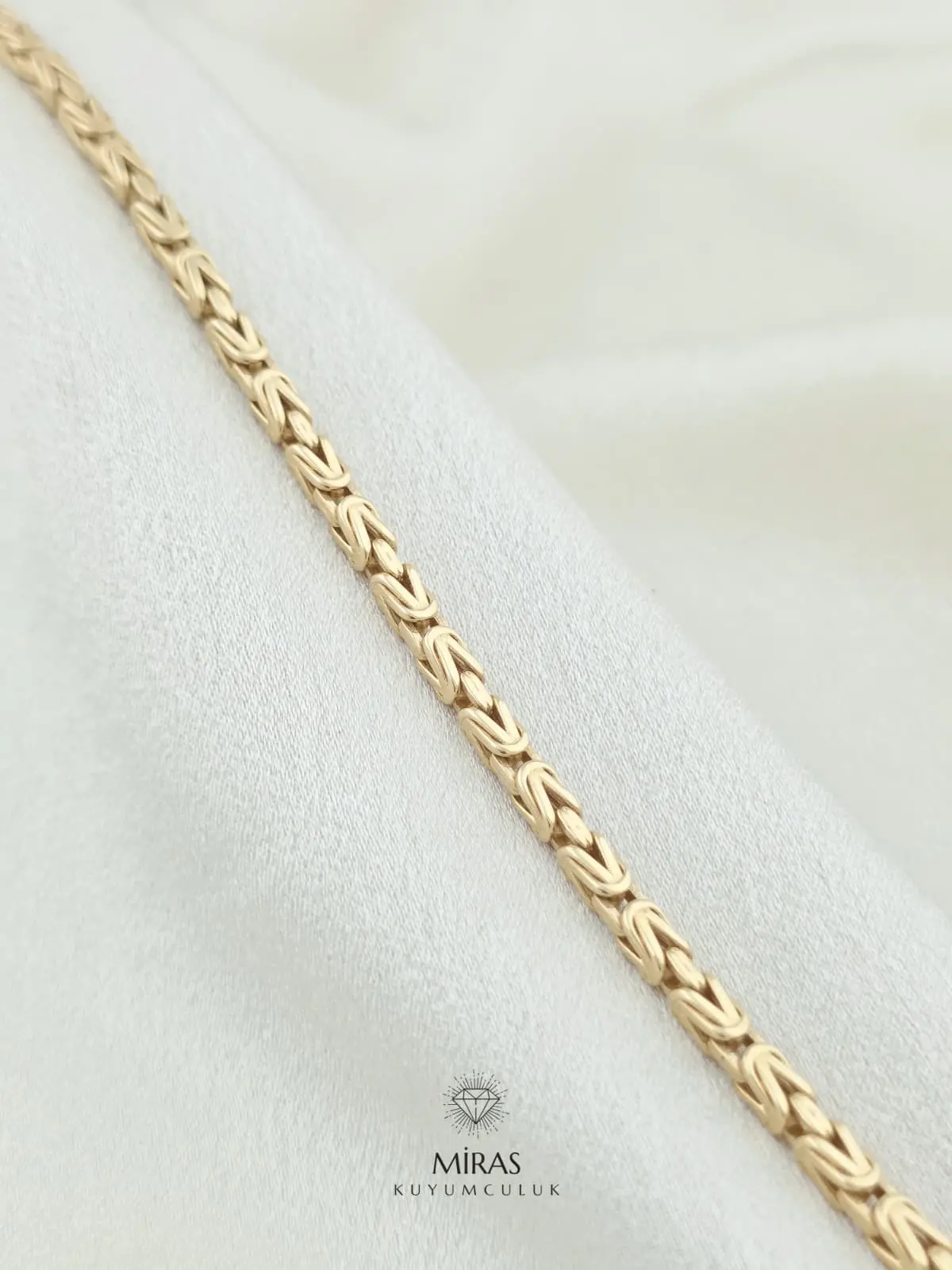 14 Ayar Altın - Kral Zincir Bileklik - 14BLK1073