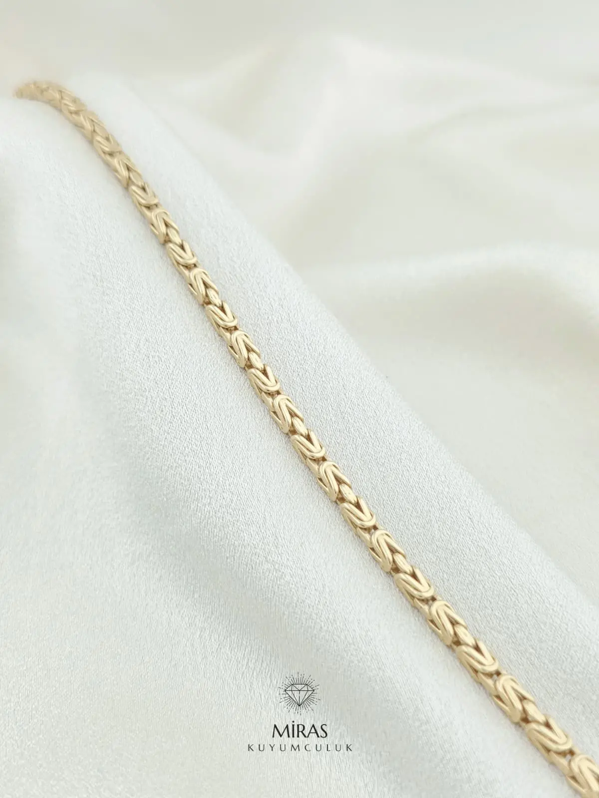 14 Ayar Altın - Kral Zincir Bileklik - 14BLK1073