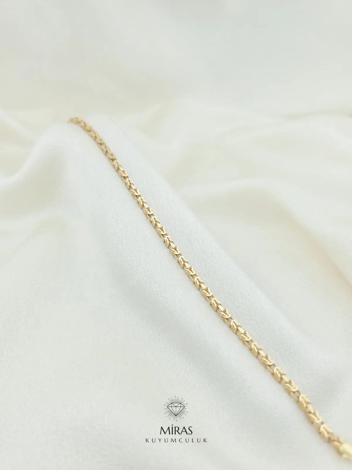 14 Ayar Altın - Kral Zincir Bileklik - 14BLK1072