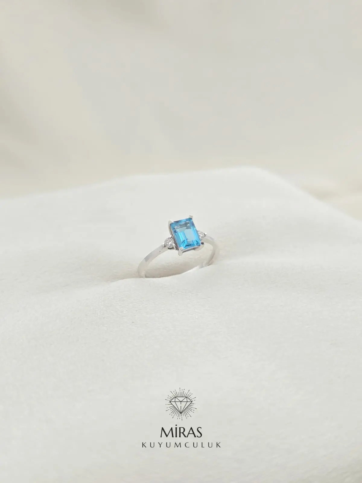 Pırlanta - 1.44 Karat Aquamarin Pırlanta Yüzük - YZ00055