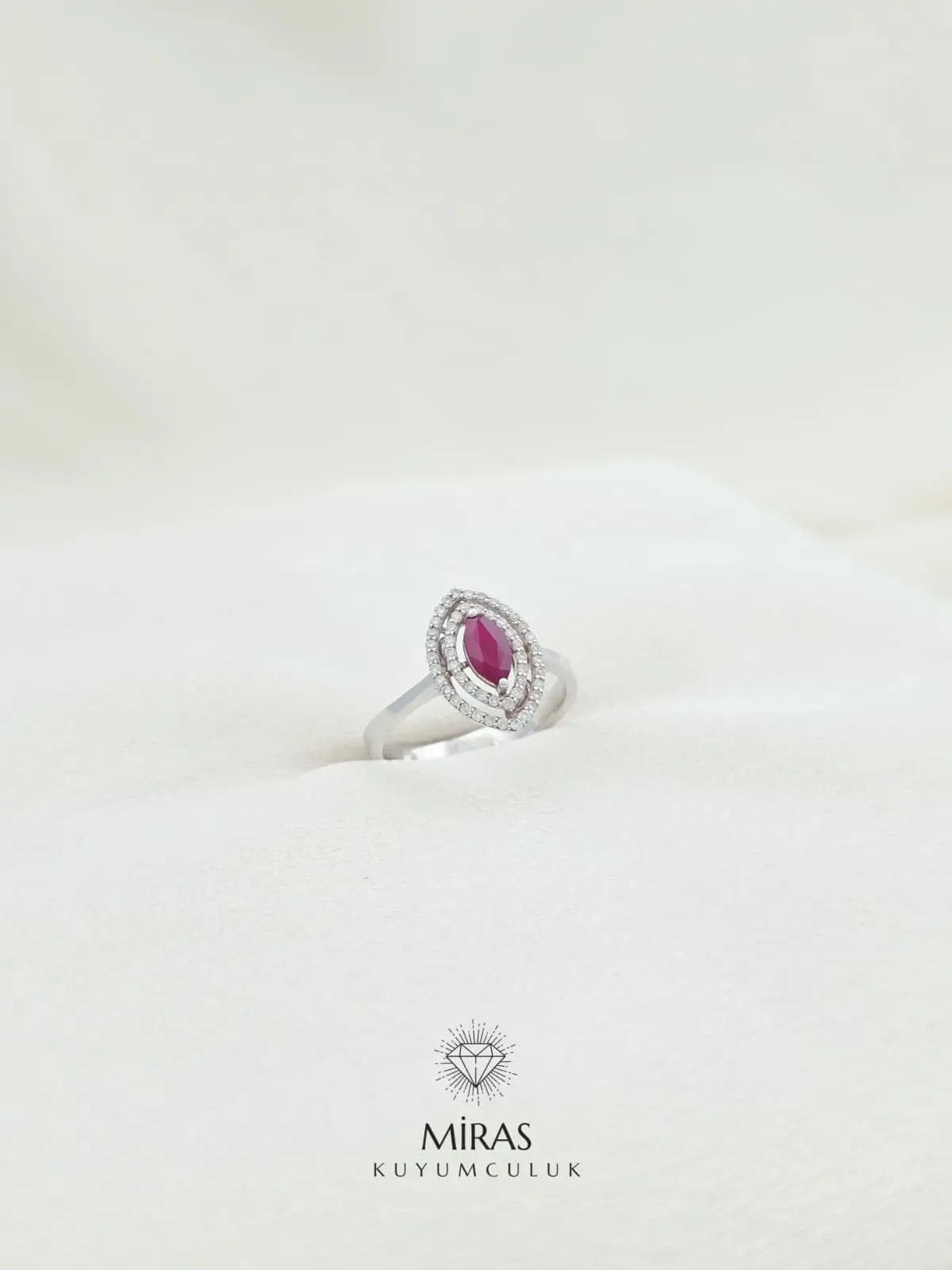 Prılanta - 0.71 Karat Yakut Pırlanta Yüzük - YZ00013