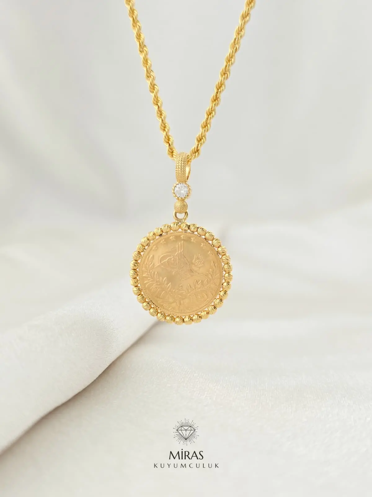 22 Ayar Yarım Reşatlı Ayar Kolye Ucu - 14KU390